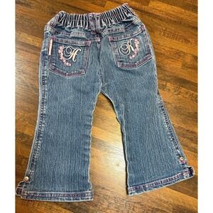 Rare Vintage Hello Kitty toddler jeans size 24 months. Embroidered pockets